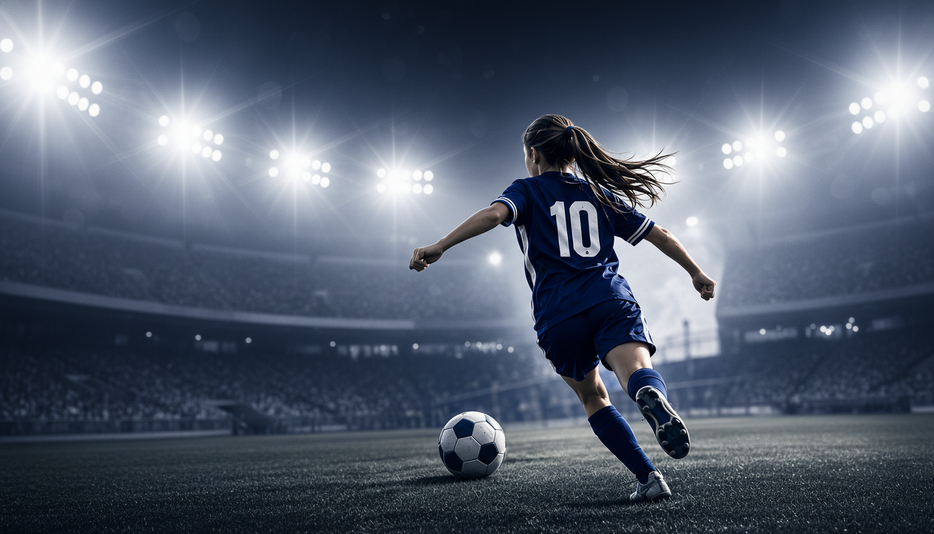 Soccer player in action